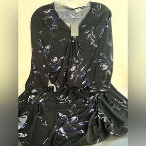Avenue Studio Ladies Black Floral Blouse